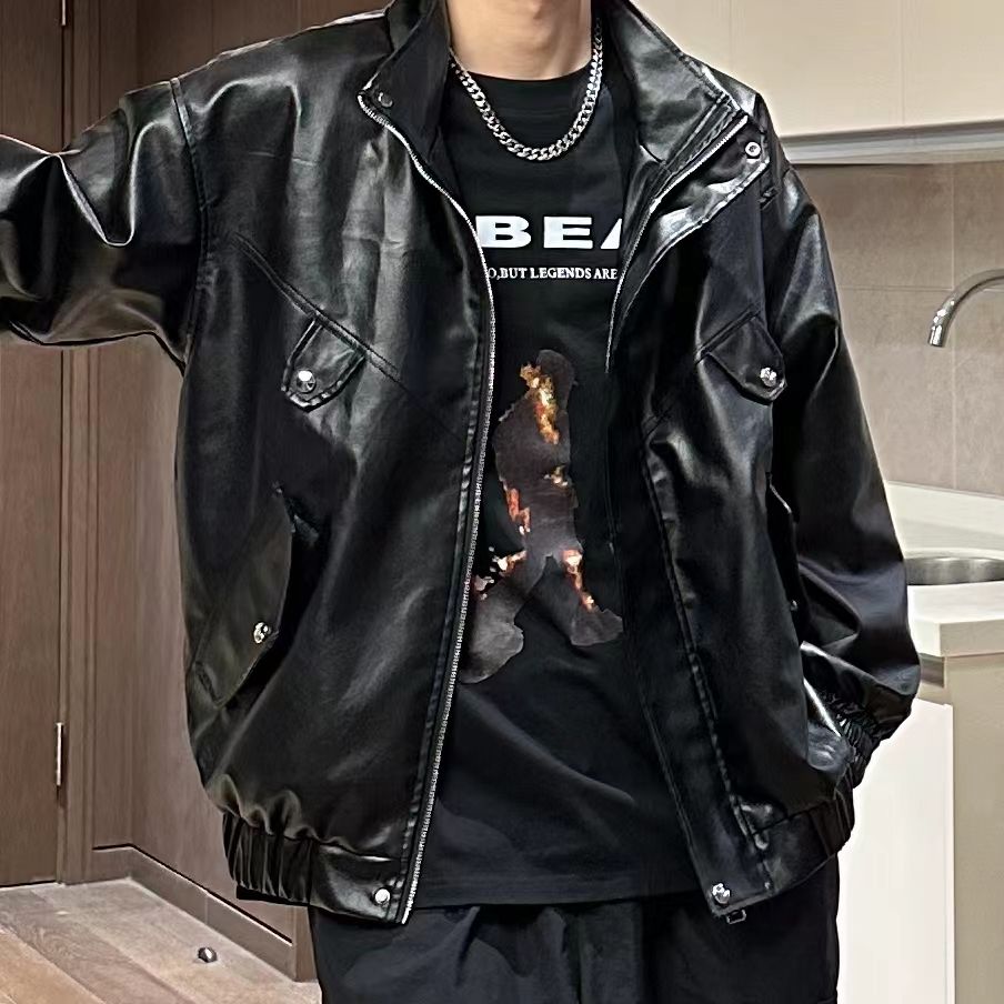 1506-1/JJ5151/P70新款港风机车今年流行美式复古帅气,男装皮衣,星座1506-1