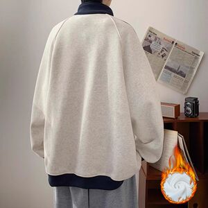 1506/WF1261/P52秋冬重磅三条杠开衫卫衣潮牌翻领棒球服1图片