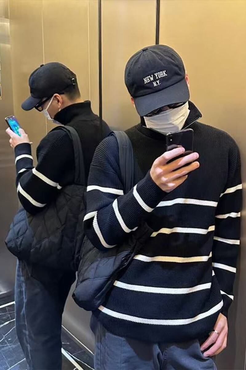 1506-1/M50071/P50慵懒风bf复古软糯套头拉链针织衫,男装针织衫/毛衣,星座1506-1