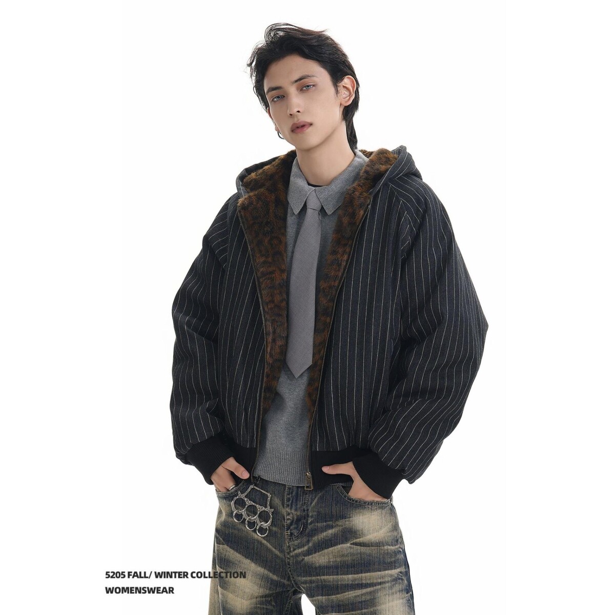 1506/MS50391/P102冬装美式条纹短款连帽棉衣男豹纹棉服外套1,男装棉衣,星座1506-1