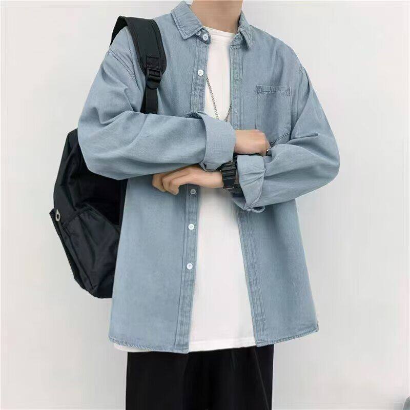1506-1/CC131/P46日系复古做旧长袖牛仔衬衫男,男装衬衫,星座1506-1
