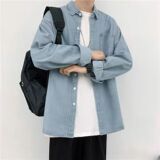1506-1/CC131/P46日系复古做旧长袖牛仔衬衫男，男装衬衫，星座1506-1