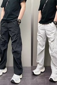 1506-1/K82151/P47美式长裤工装裤男休闲宽松黑色裤子春秋图片