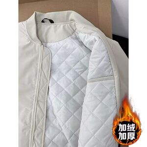 1506/JJ2402A1/P74夹棉棒球服男装美式高级感立领棉衣外套夹克2图片