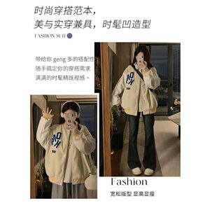 1506/JF9211/P70 秋冬夹棉美式复古情侣高街小众夹克外套2图片