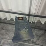 1506-1/KRXF021/P60美人头复古做旧牛仔裤男女小脚显瘦直男士，男装牛仔裤，星座1506-1