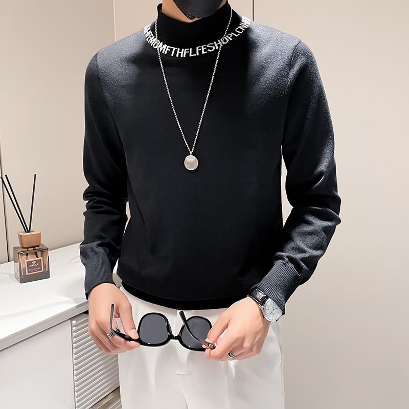 1506/MM8851/P44男士半高领毛衣欧货高端潮流修身打底针织衫2，男装T恤，星座1506-1