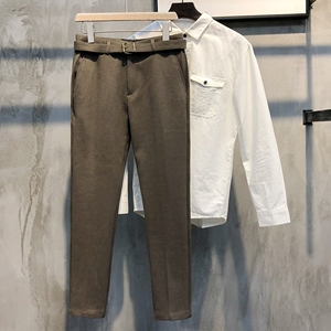 1506-1/XYK551/P59秋冬坠感毛呢料小西裤男士韩版图片