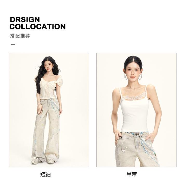 1506-1/KB3811/P60个性字母牛仔裤嘻哈ins潮高街潮流痞帅长裤,女装牛仔裤,星座1506-1