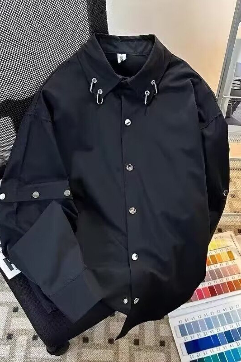 1506-1/CC1081/P42重磅小众解构垫肩白衬衫男装,男装衬衫,星座1506-1