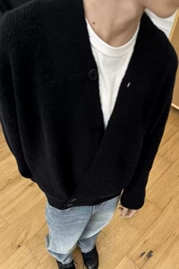 1506/MLD721/P54秋冬新款开衫毛衣美式复古休闲V领针织衫男2图片