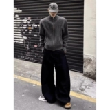 1506-1/MM58061/P70秋冬厚实百搭软糯简约实穿松弛感拉链毛衣男，男装针织衫/毛衣，星座1506-1