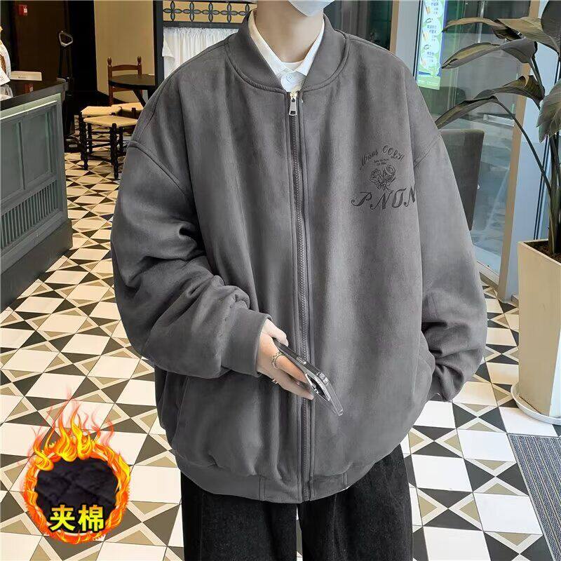 1506/MY66111/P74美式高街麂皮绒秋冬季新款棉服上衣外套男2，男装棉衣，星座1506-1