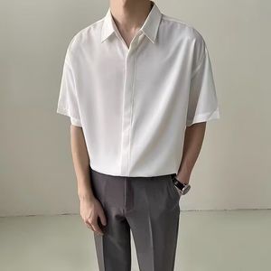 1506-1/CC581/P31复古衬衫男夏装港风学生宽松图片