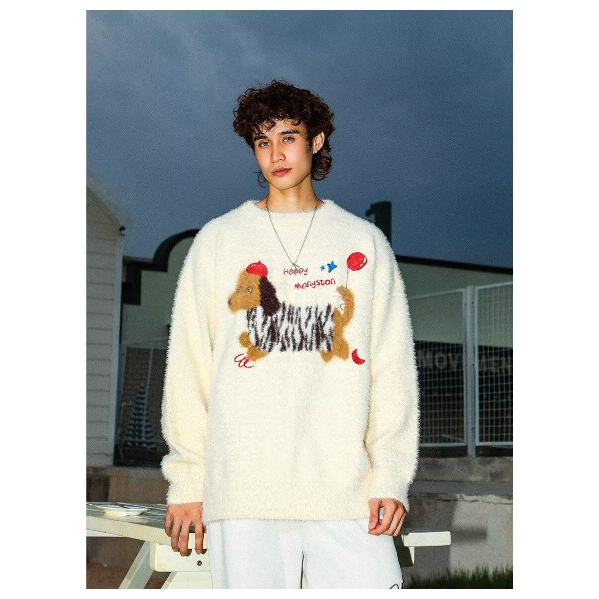 1506/MM51421/P61圆领毛衣针织衫男潮牌帅气秋冬季打底衫2，男装T恤，星座1506-1