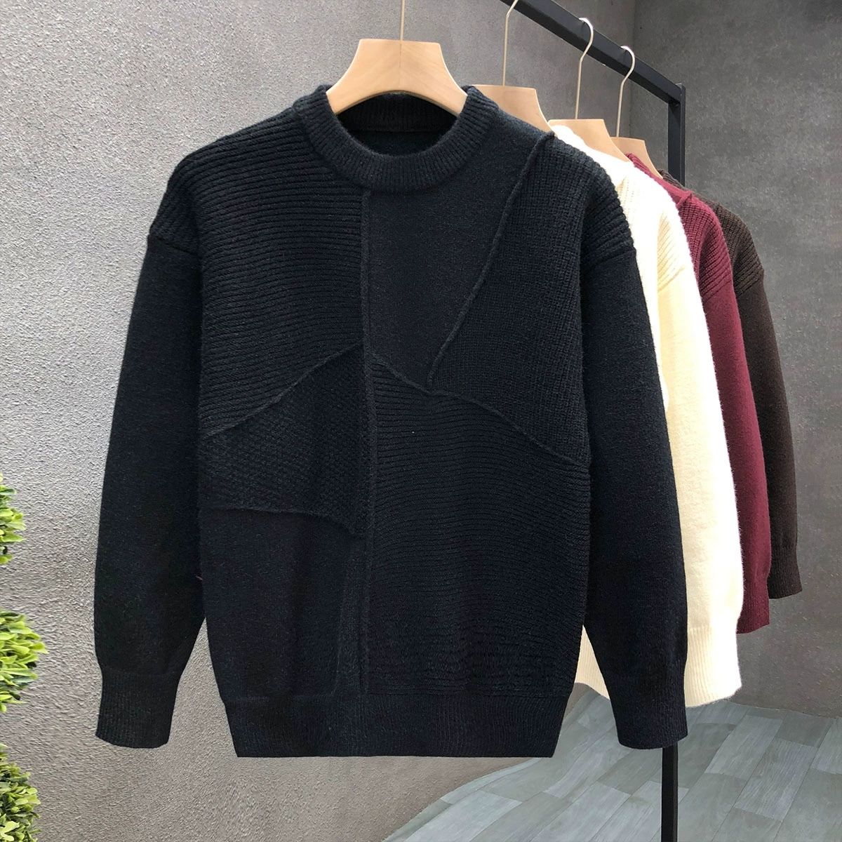 1506/M34871/P60秋冬季高级感新款痞帅风保暖针织打底衫2，男装T恤，星座1506-1