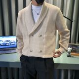 1506/M34751/P62男士青果领双排扣针织外套毛衣保暖秋冬季外穿1，男装针织衫/毛衣，星座1506-1
