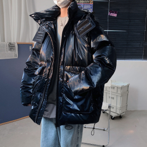 90白鸭绒 主推可脱卸亮面羽绒服连帽羽绒马甲工装外套2021/图片