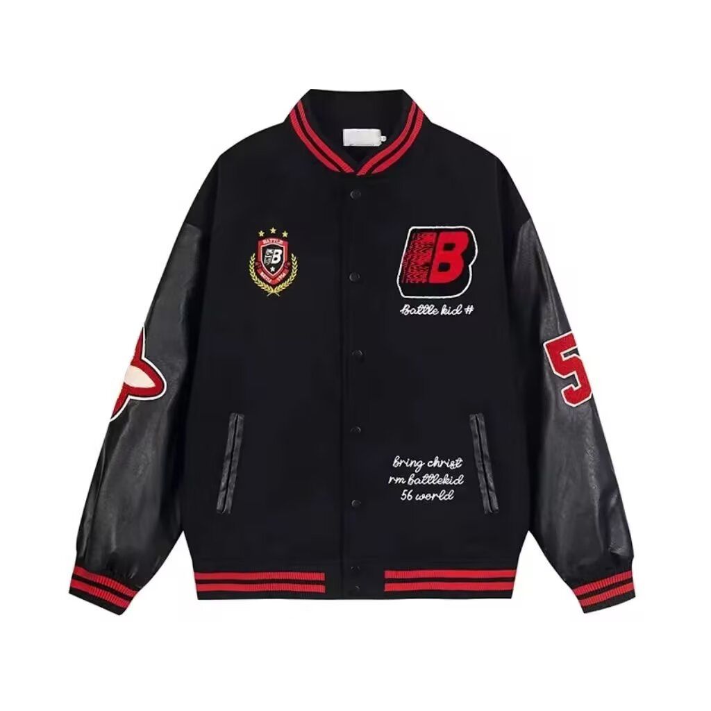 1506-1/JB181/P64亿万少年BUFU徽章拼接撞色棒球服外套，女装短外套，星座1506-1