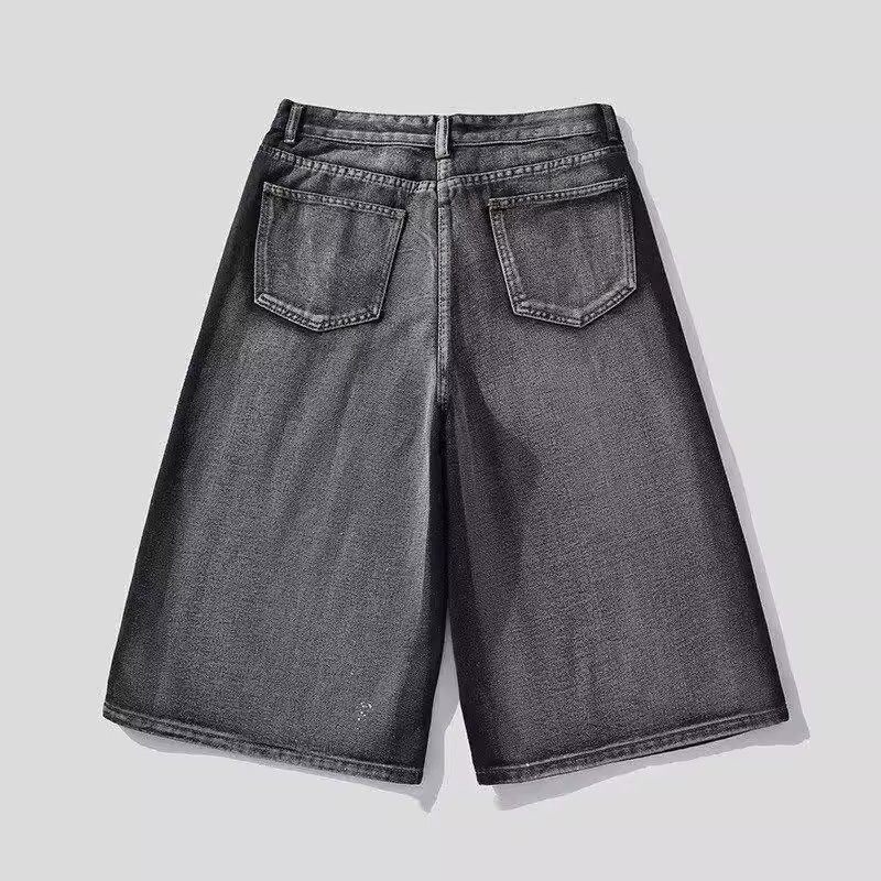 1506-1/KG3041/P40水洗破洞复古7分工装牛仔短裤,男装牛仔裤,星座1506-1