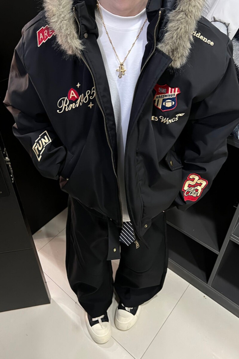 1506/MS50451/P86美式高街刺绣羽绒棉服男款冬季潮牌派克服外套2,男装棉衣,星座1506-1