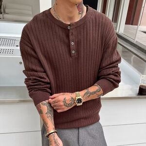 1506-1/WM101/P46内搭亨利领针织衫男麻花扭绳图片