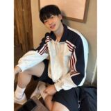 1506-1/WW2281/P49美式复古三条杠撞色立领休闲夹克外套，男装夹克，星座1506-1