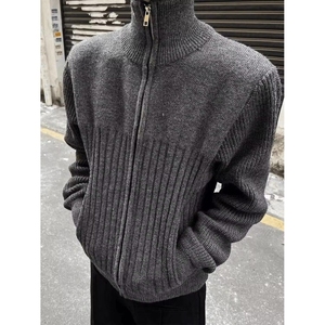 1506-1/MM58061/P70秋冬厚实百搭软糯简约实穿松弛感拉链毛衣男图片