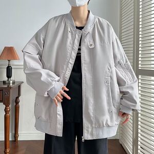 1506-1/J2661/P64秋季复古街头百搭外套潮牌机能宽松棒球服图片