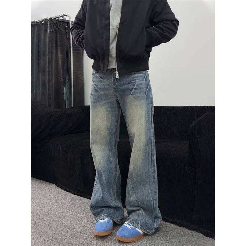 1506/KF51141/P52美式闪电爆裂纹牛仔裤水洗高街微喇长裤1,男装牛仔裤,星座1506-1