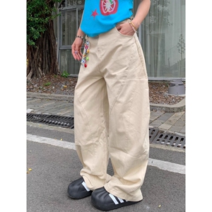 1506-1/KN13201/P59夏季直筒宽松阔腿裤子潮男女潮图片