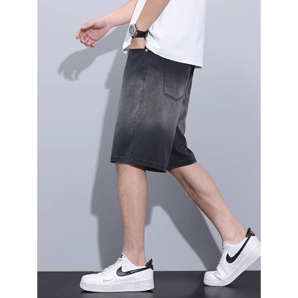 1506-1/KG581/P41烟灰色高街牛仔短裤男,男装牛仔裤,星座1506-1