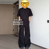 1506/Q2280/P44美式秋季新款潮牌宽松微喇垂感休闲长裤1，男装休闲裤，星座1506-1