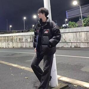 1506/M8051/P62秋冬美式印花潮流加厚宽松保暖棉服男女同款1图片