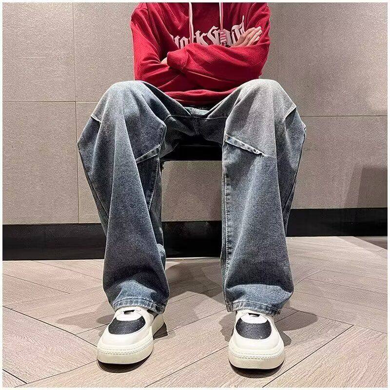 1506-1/JQN08051/P48港风复古高街牛仔长裤夏季潮男痞帅,男装休闲裤,星座1506-1