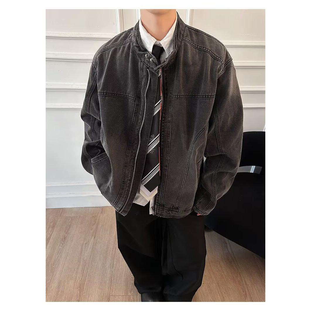 1506-1/J35761/P90做旧复古户外机车牛仔夹克男