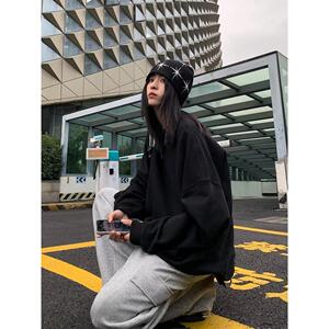 1506-1/WW0001/P34港风秋冬季新款圆领斜纹卫衣图片