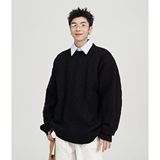 1506/M73771/52圆领毛衣针织衫男潮牌帅气秋冬季打底衫2，男装T恤，星座1506-1