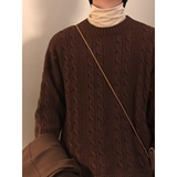 1506/M31971/P59日系麻花长袖毛衣男女款加厚宽松圆领线衣内搭1，男装针织衫/毛衣，星座1506-1