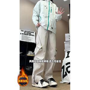 1506/KRK1011/P49美式三防软壳冲锋裤男女秋冬褶皱加绒工装裤1图片