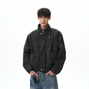 1506/JJK9701/P76春秋痞帅外套男高街潮牌港风韩版潮流宽松夹克1图片