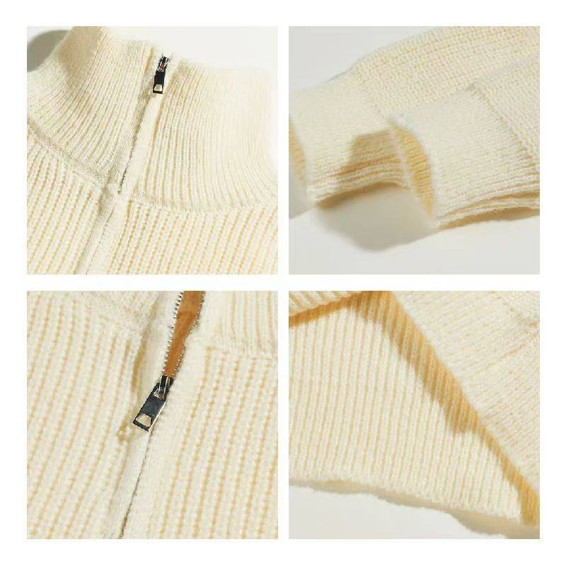 1506-1/M50011/P50半拉链毛衣男士韩版宽松翻领简约针织衫，男装针织衫/毛衣，星座1506-1