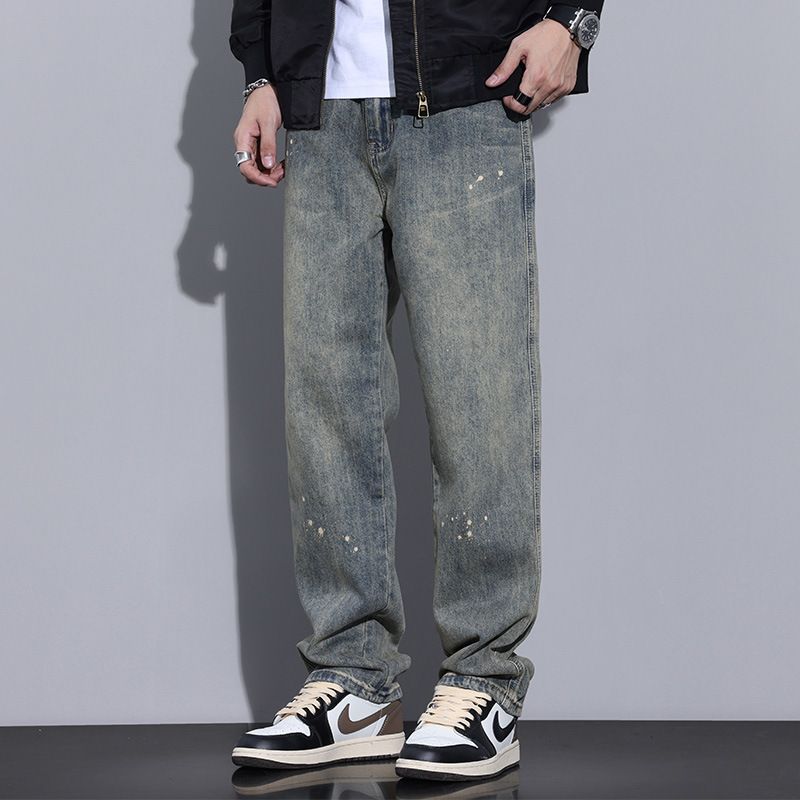 1506-1/KG4031/P44美式牛仔裤男士潮牌直筒宽松阔腿裤,男装牛仔裤,星座1506-1