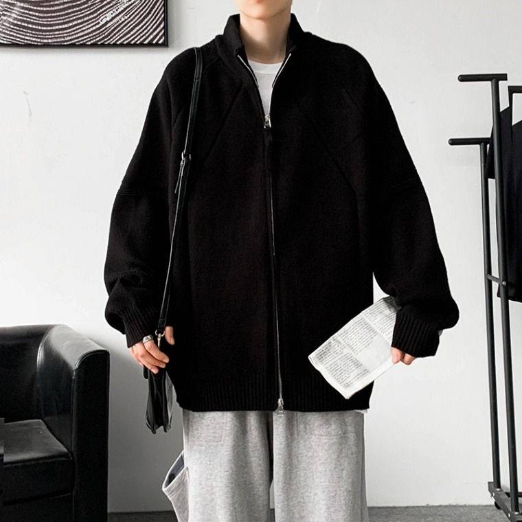 1506/MM1121/61秋冬简约百搭拉链立领毛衣男女休闲情侣针织开衫1,男装针织衫/毛衣,星座1506-1