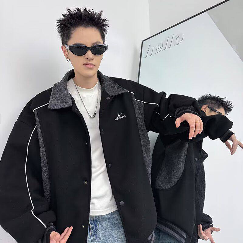 1506-1/JJ2251/P63时尚小众撞色立领夹克套装男士,男装夹克,星座1506-1