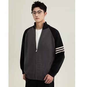 1506/MLD751/P54秋冬新款开衫毛衣美式复古休闲V领针织衫男1图片