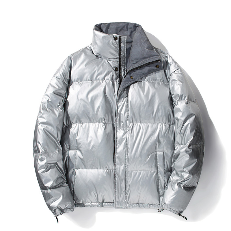 黑色冬季白鸭绒外套立领宽松加厚保暖羽绒服028/,男装羽绒服,星座1506-1