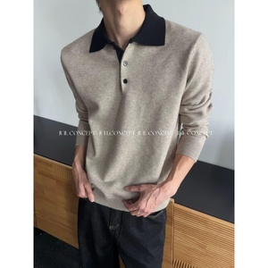 1506/MM9151/P52秋季翻领长衫男士长袖t恤丅血带领休闲男装1,男装T恤,星座1506-1