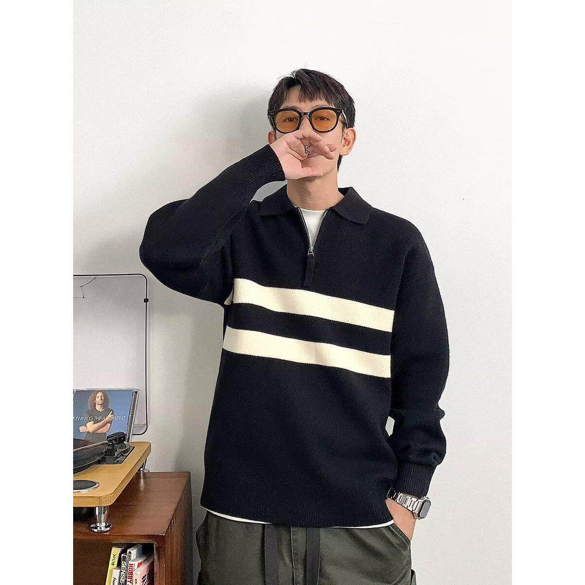 1506-1/M25021/P56秋冬季翻领套头毛衣韩系宽松休闲上衣,男装针织衫/毛衣,星座1506-1