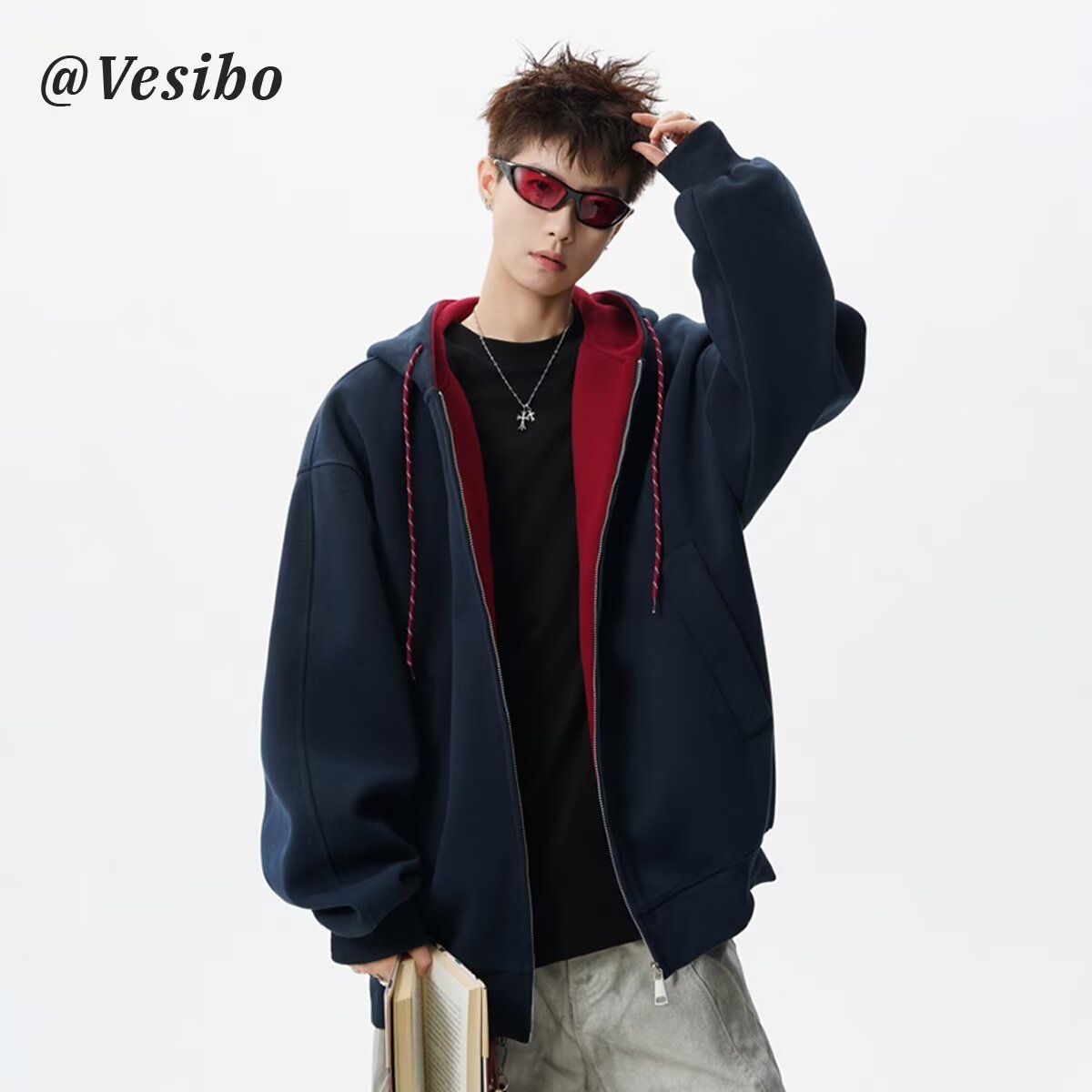 1506/WW0411/P53新款卫衣港风宽松简约连帽卫衣开衫男女同款1,男装卫衣,星座1506-1